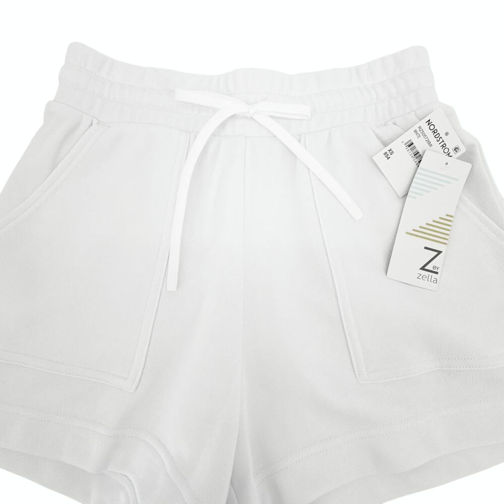 Z by ZELLA Level Up Terry Shorts in White XS - Picture 4 of 9